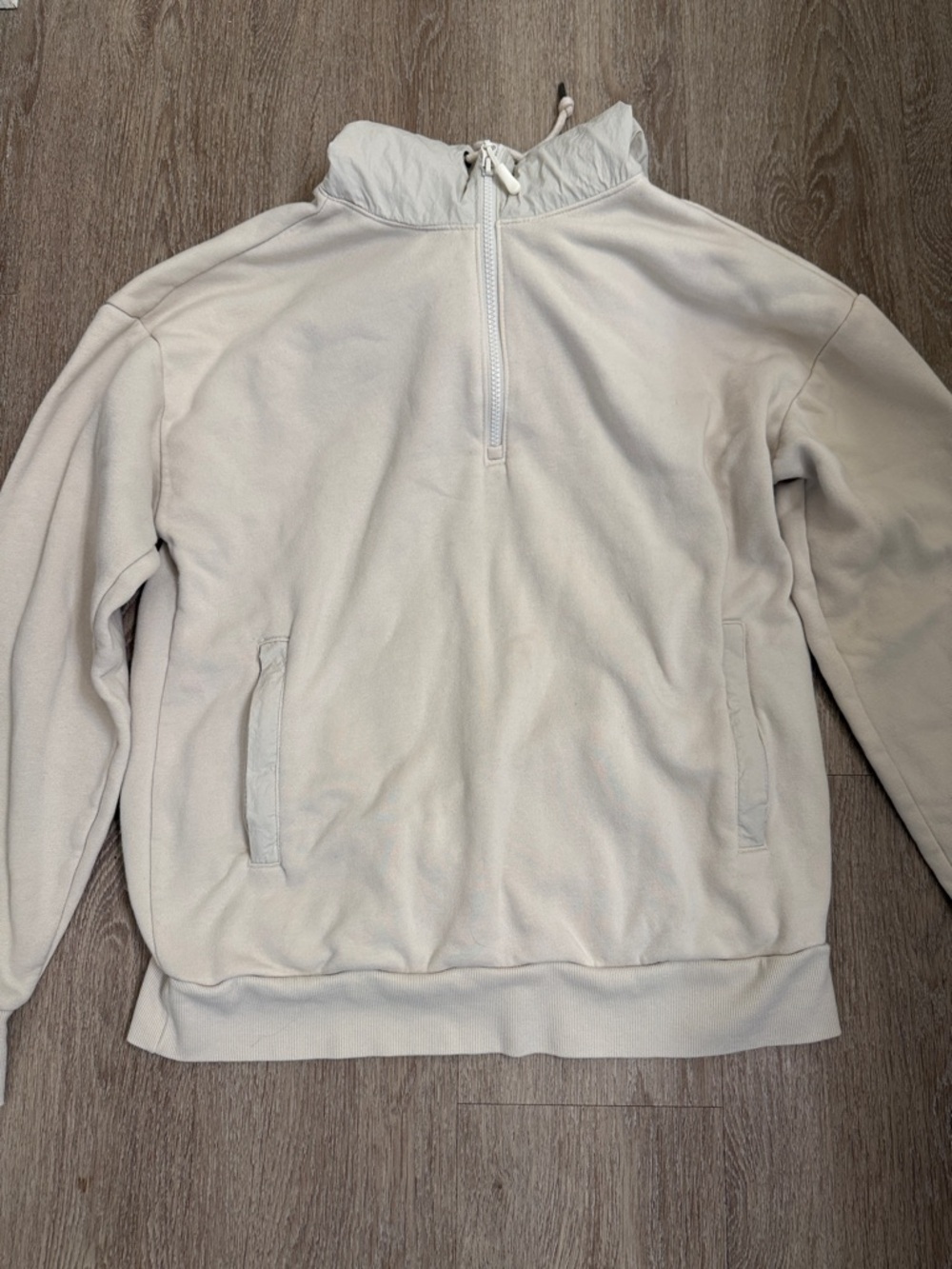 Old Navy Men's Light Cream Half-Zip Pullover